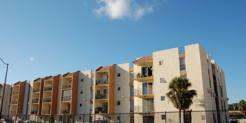 Park benches in Calle Ocho Little Havana Miami FL