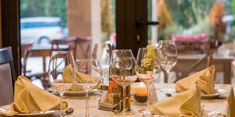 Table at a restaurant