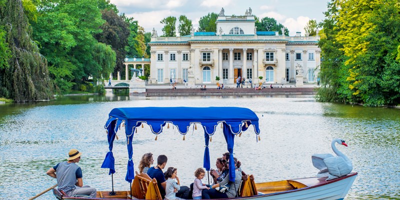 gondola ride at the Łazienki Royal Park